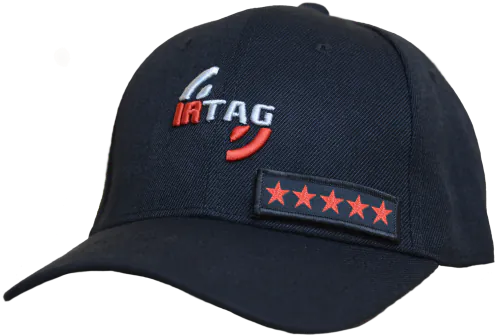 IRTAG-Cap mit fünf Sternen, die nacheinander von Weiss zu Rot wechseln